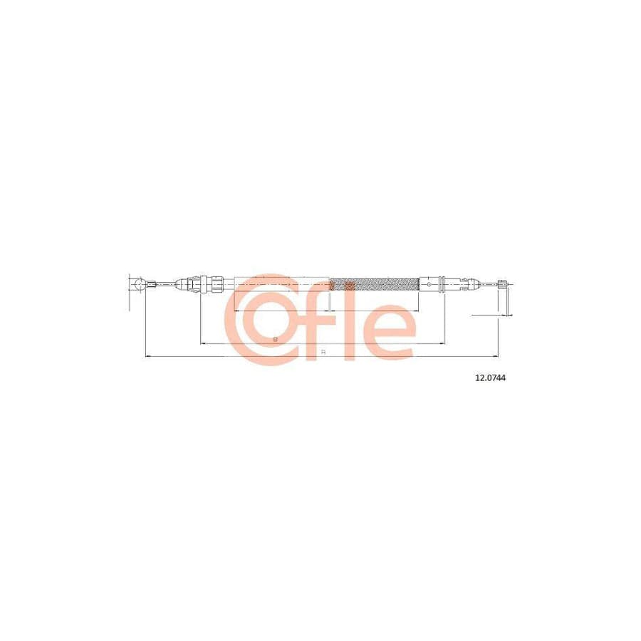 Cofle 12.0744 Hand Brake Cable