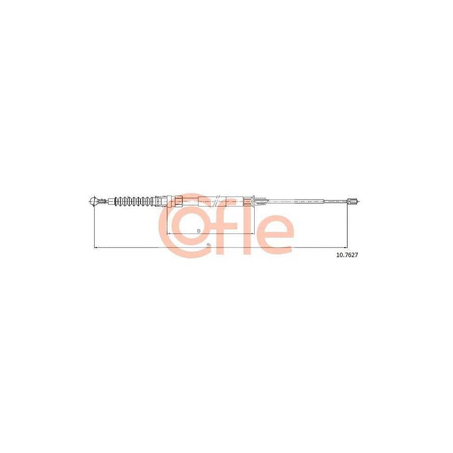 Cofle 92.10.7627 Hand Brake Cable For VW Touran