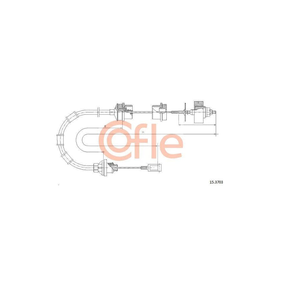 Cofle 15.3703 Clutch Cable For Fiat Ducato