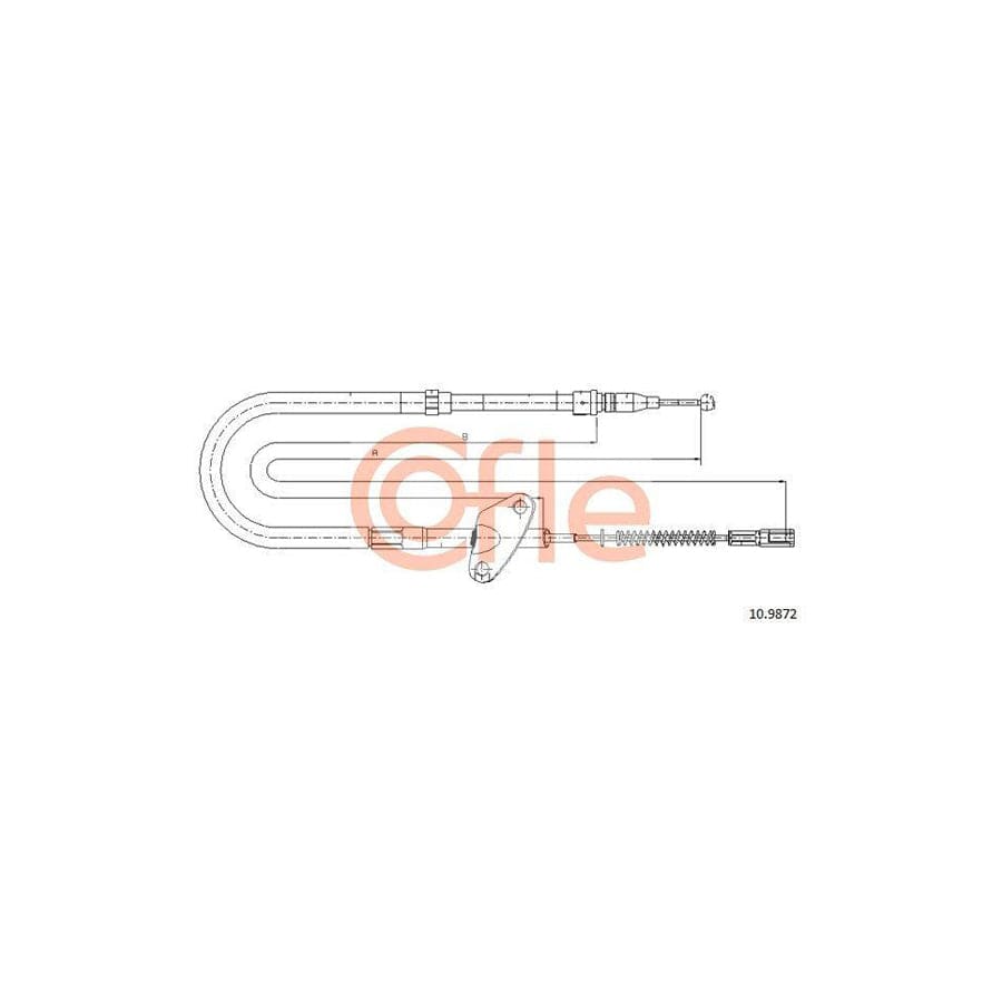 Cofle 92.10.9872 Hand Brake Cable