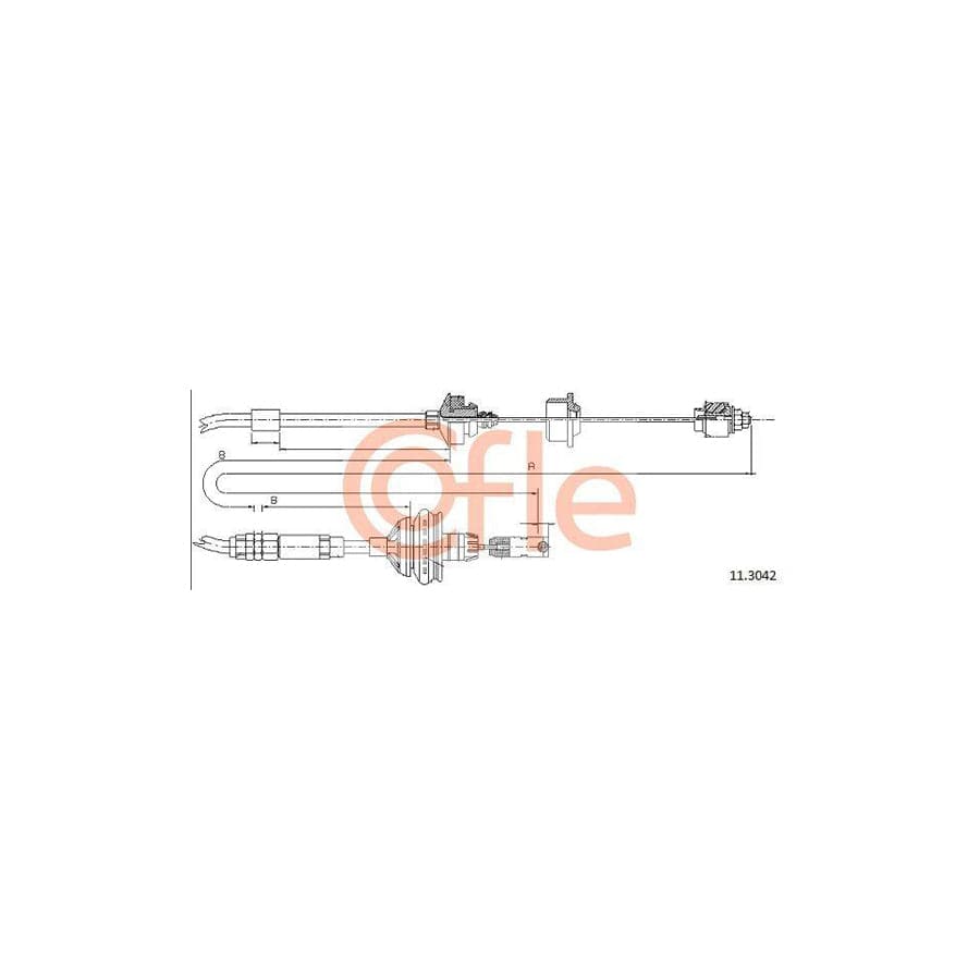 Cofle 92.11.3042 Clutch Cable For Peugeot 206