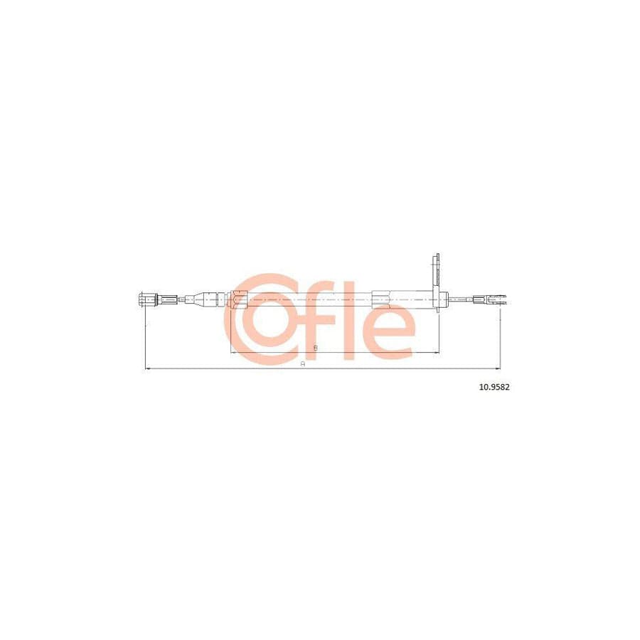 Cofle 10.9582 Hand Brake Cable Suitable For Mercedes-Benz Sl Convertible (R129)