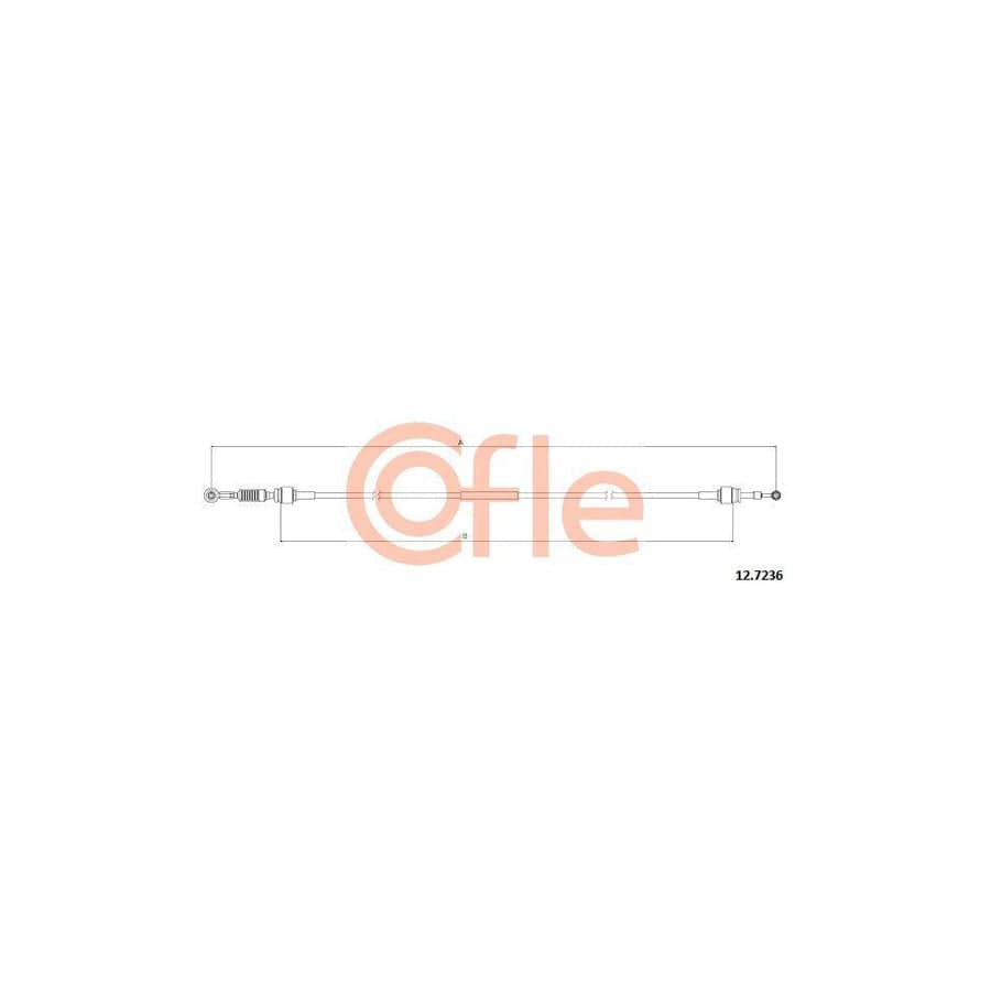 Cofle 12.7236 Cable, Manual Transmission For Fiat Strada Pickup (178)