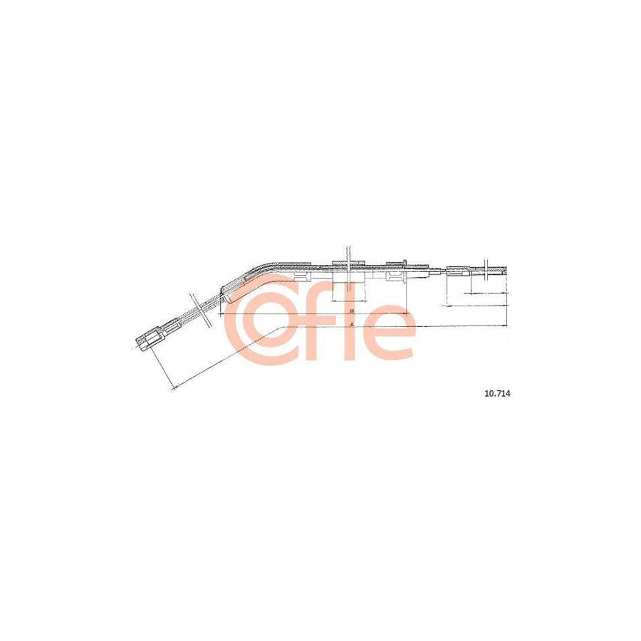 Cofle 10.714 Hand Brake Cable For VW Beetle