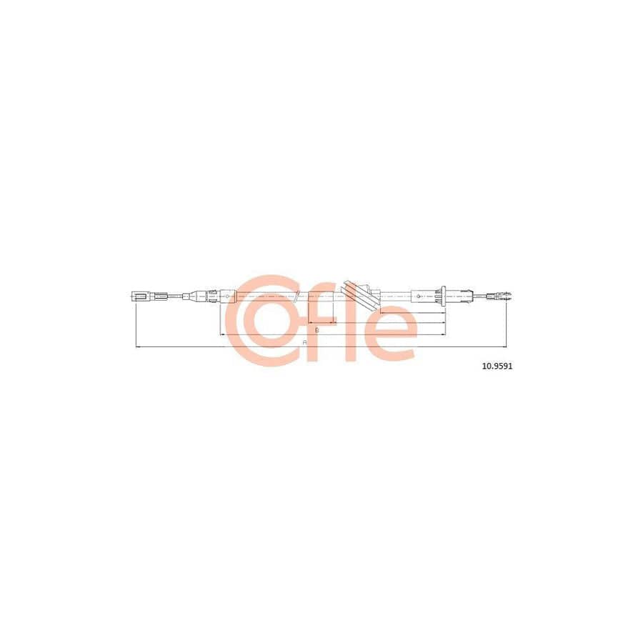 Cofle 92.10.9591 Hand Brake Cable Suitable For Mercedes-Benz Sl Convertible (R230)