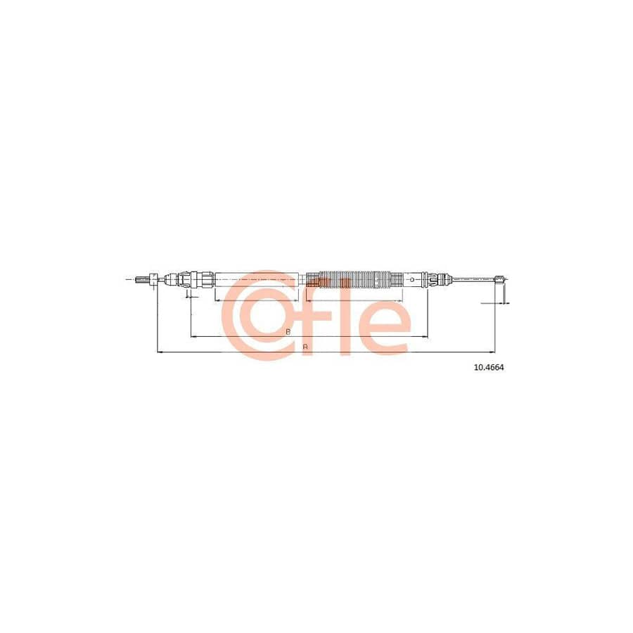 Cofle 10.4664 Hand Brake Cable For Citroën C4