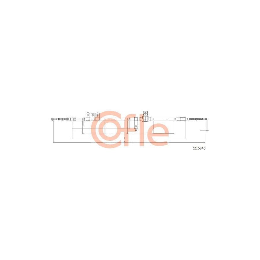 Cofle 11.5346 Hand Brake Cable For Mazda Bt-50 Pickup (Cd, Un)