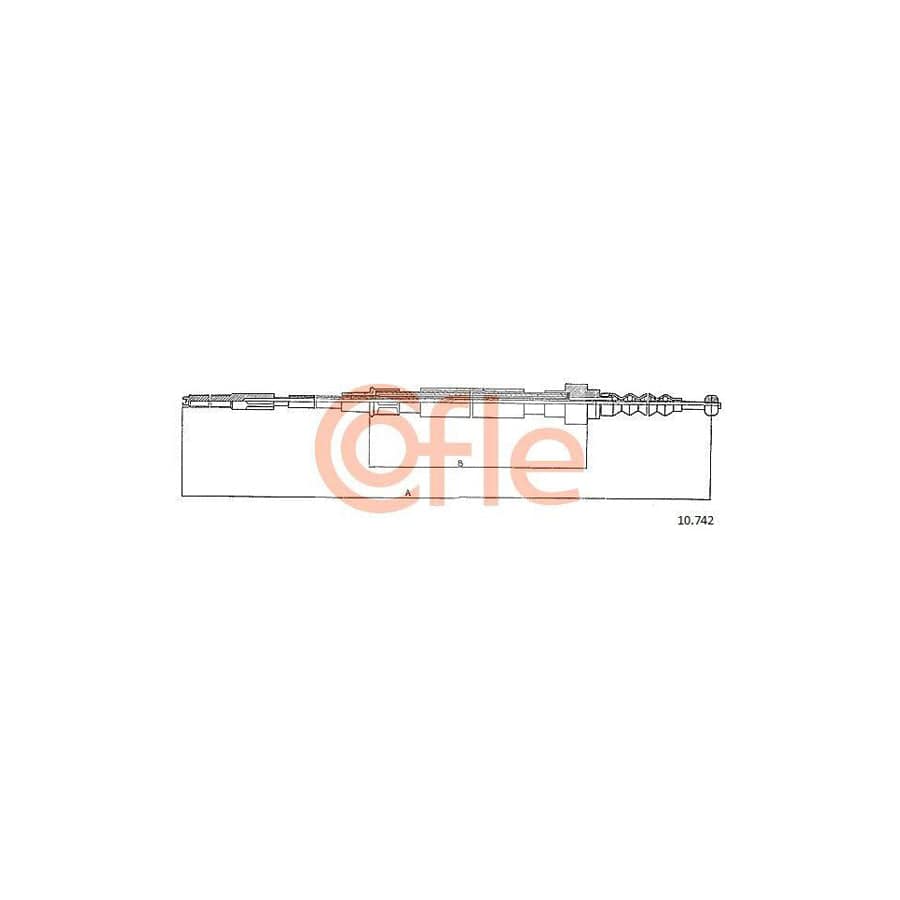 Cofle 10.742 Hand Brake Cable