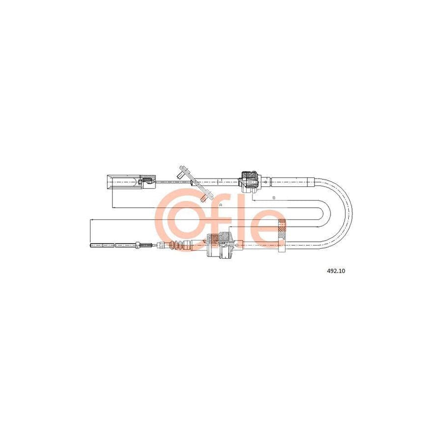 Cofle 492.10 Clutch Cable For Fiat Multipla (186)