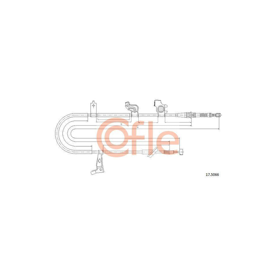 Cofle 92.17.5066 Hand Brake Cable