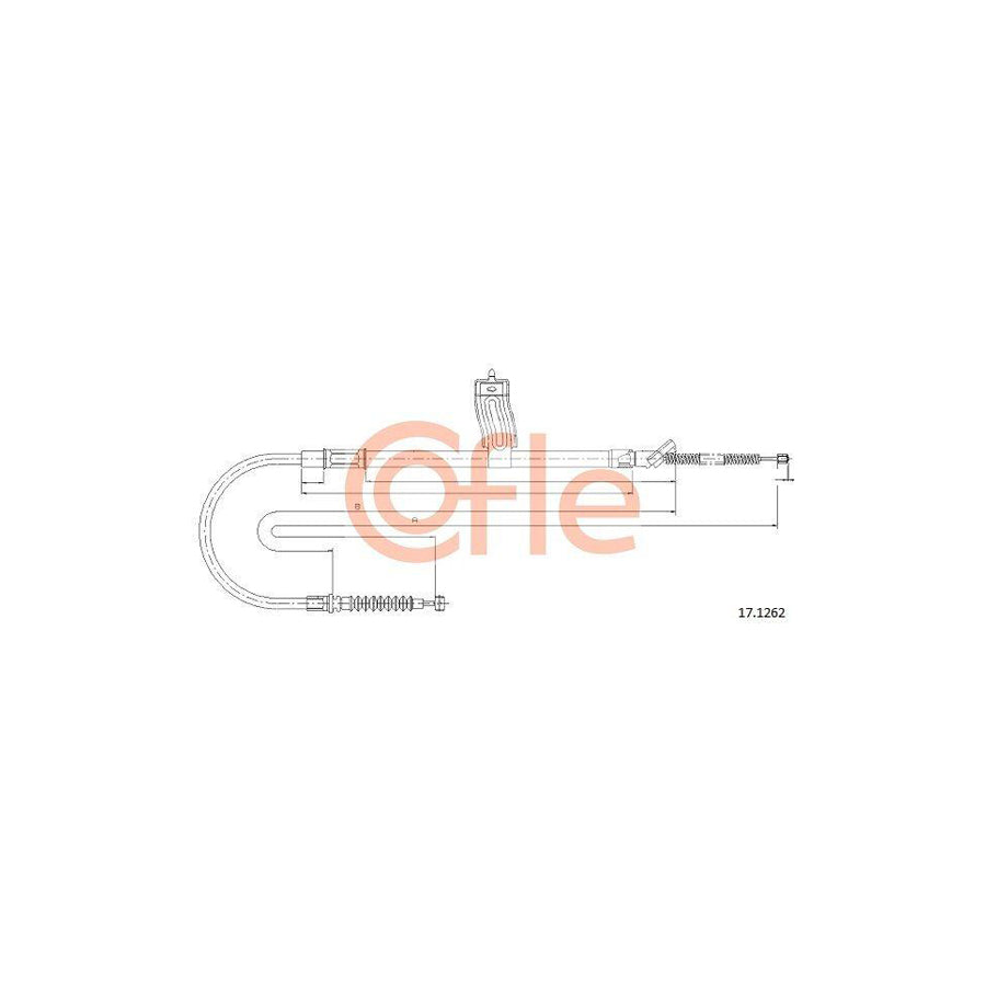 Cofle 17.1262 Hand Brake Cable For Toyota Hiace