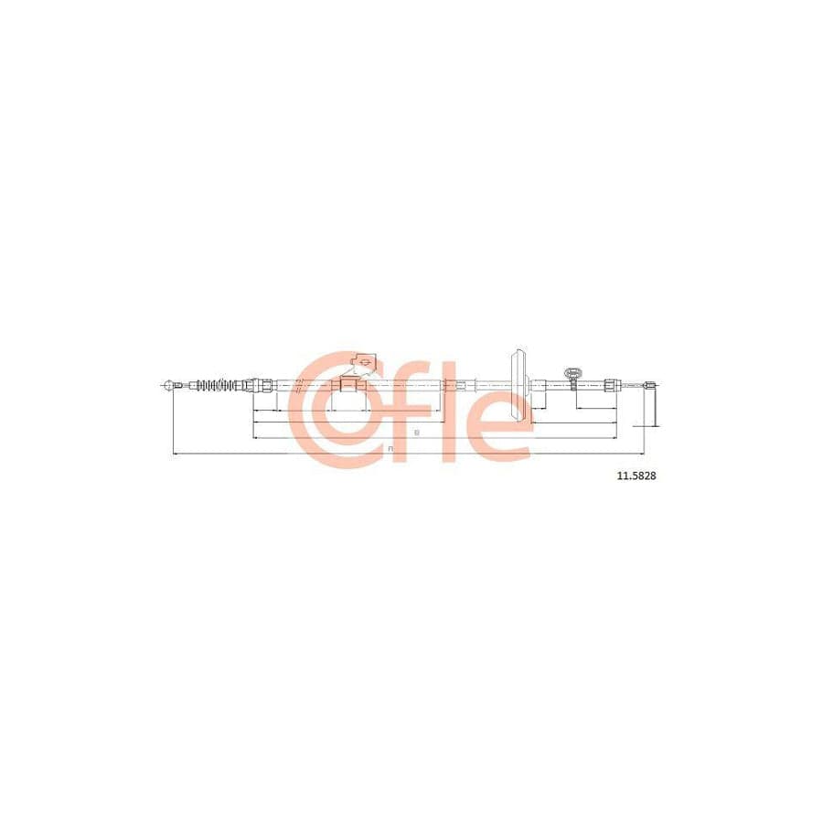 Cofle 92.11.5828 Hand Brake Cable