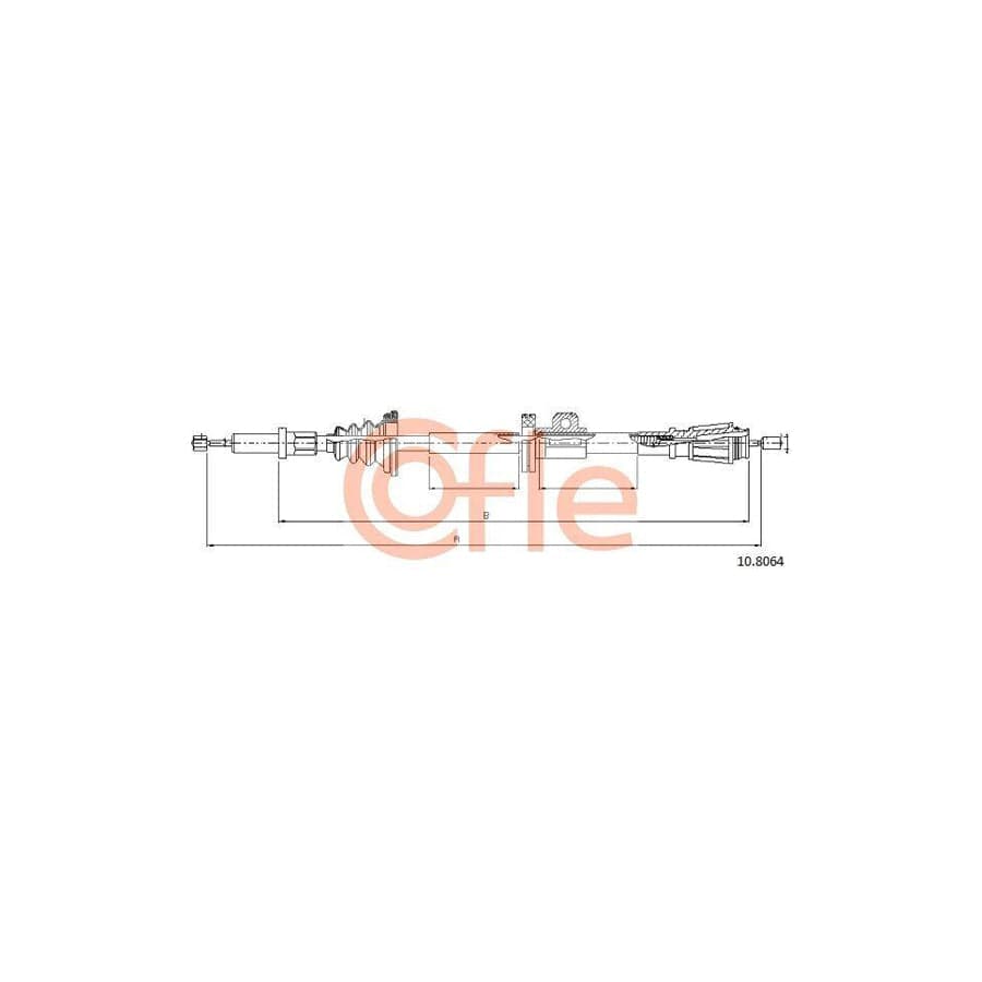 Cofle 10.8064 Hand Brake Cable For Volvo C70