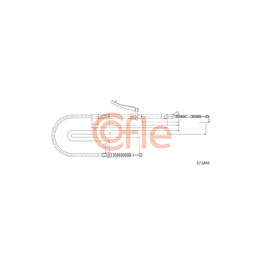 Cofle 17.1655 Hand Brake Cable For Mazda E-Series