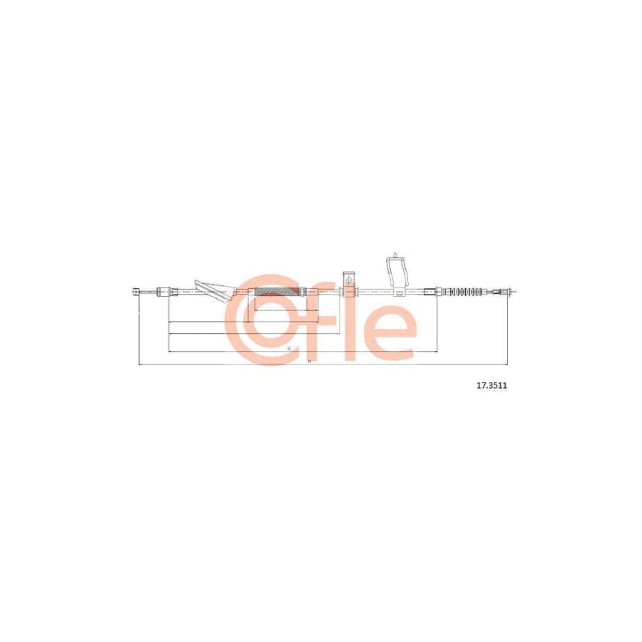 Cofle 92.17.3511 Hand Brake Cable For Daewoo Leganza