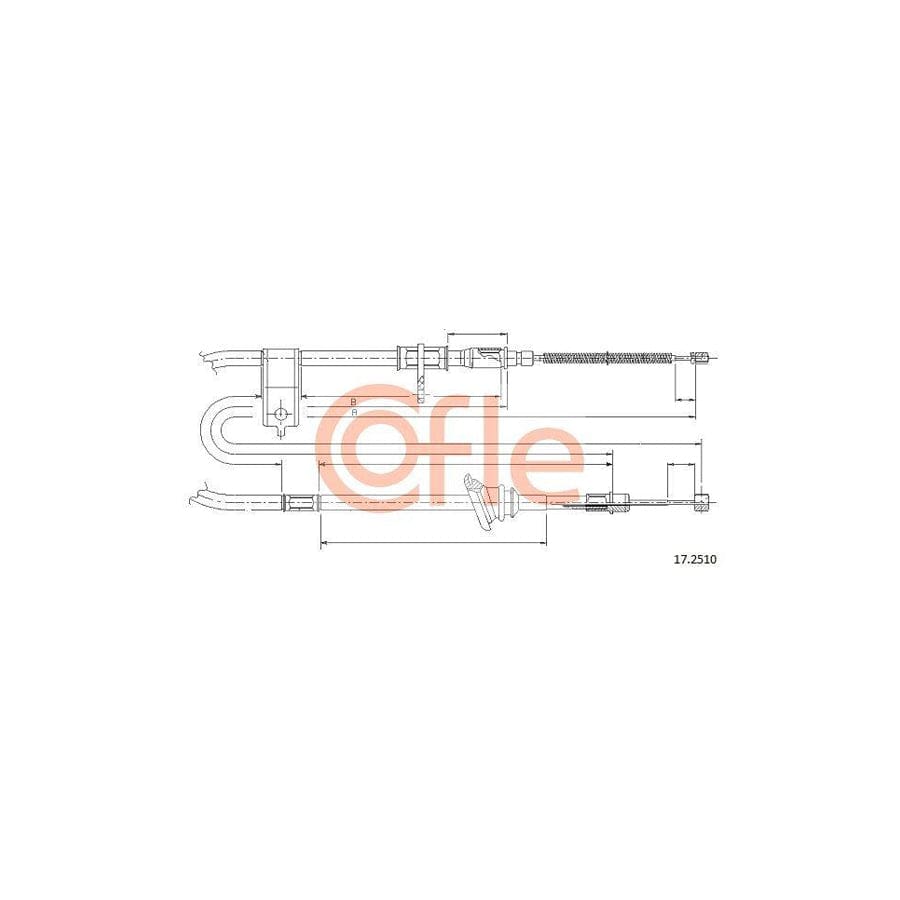 Cofle 92.17.2510 Hand Brake Cable