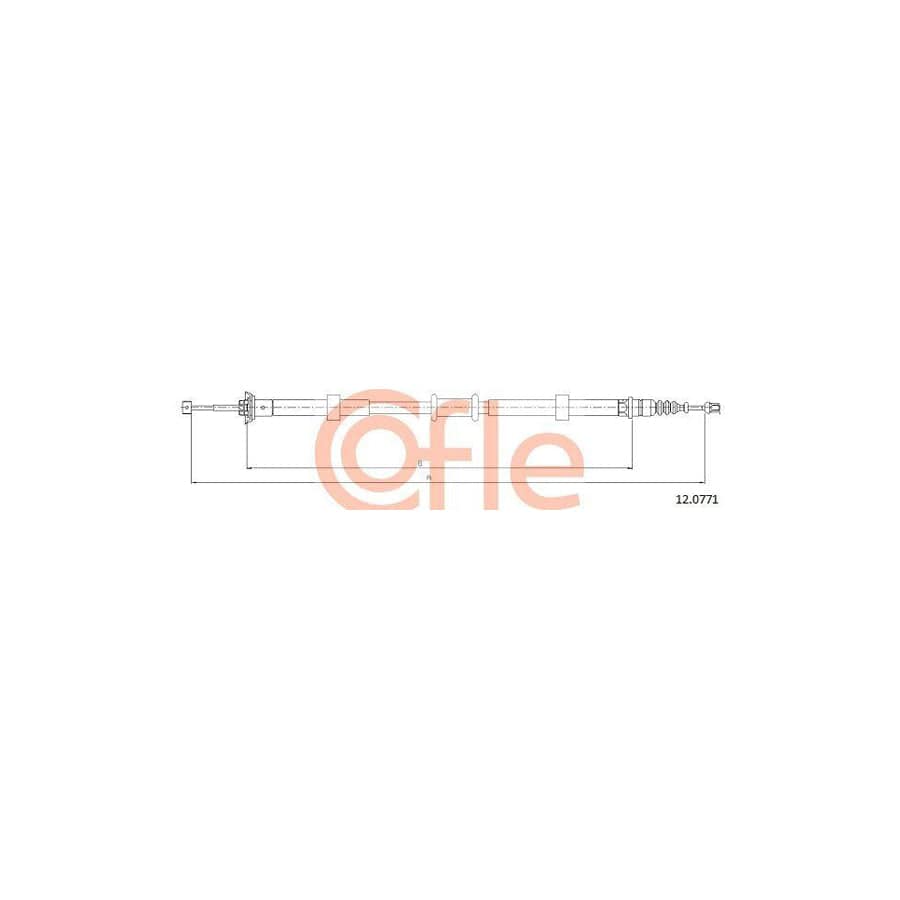 Cofle 92.12.0771 Hand Brake Cable For Fiat Panda Iii Hatchback (312, 319)