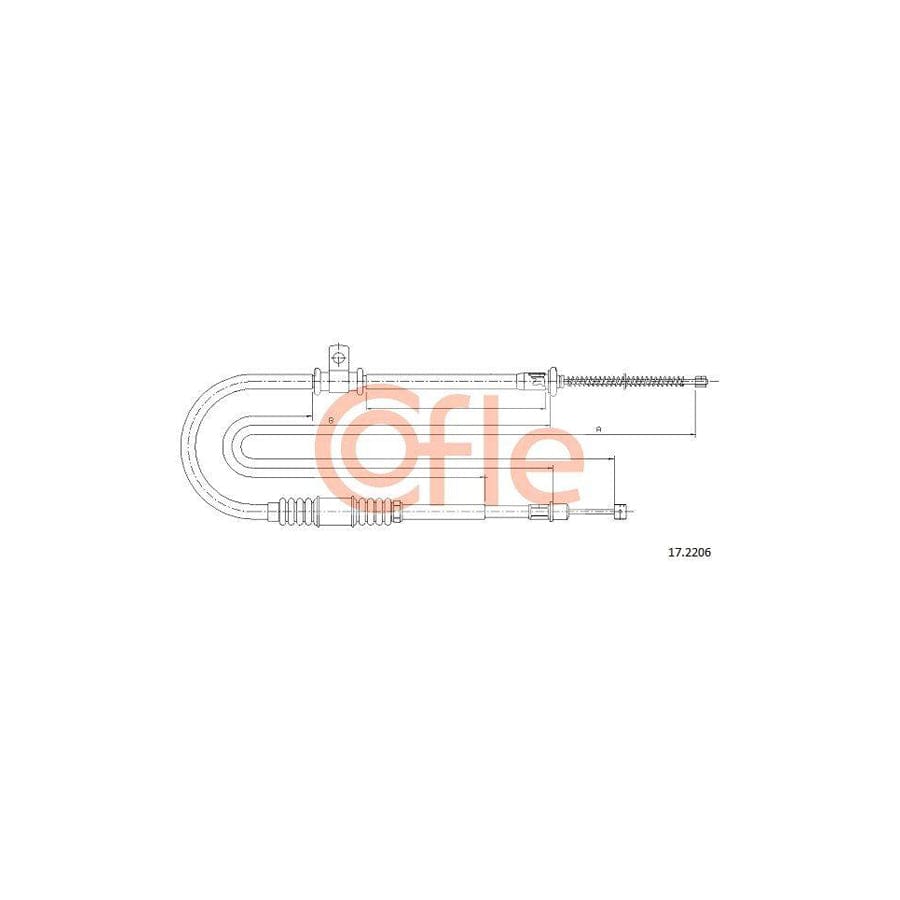 Cofle 92.17.2206 Hand Brake Cable