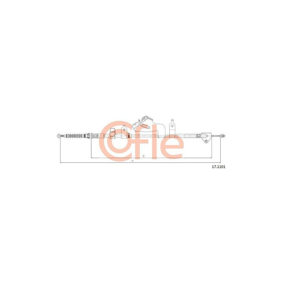 Cofle 92.17.1101 Hand Brake Cable For Toyota Yaris