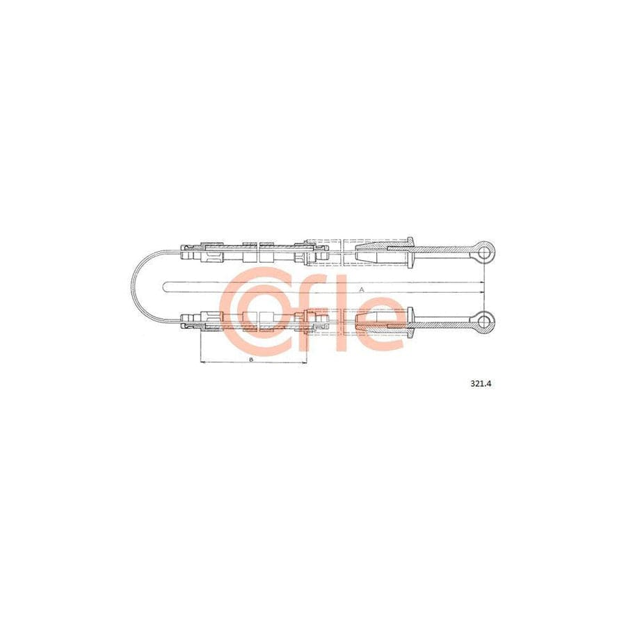 Cofle 92.321.4 Hand Brake Cable