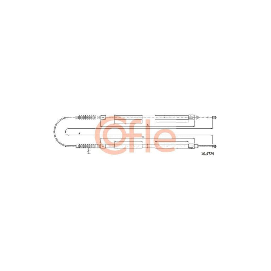 Cofle 10.4729 Hand Brake Cable