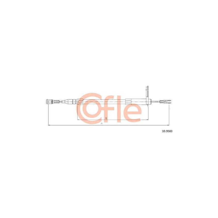 Cofle 92.10.9583 Hand Brake Cable Suitable For Mercedes-Benz Sl Convertible (R129)