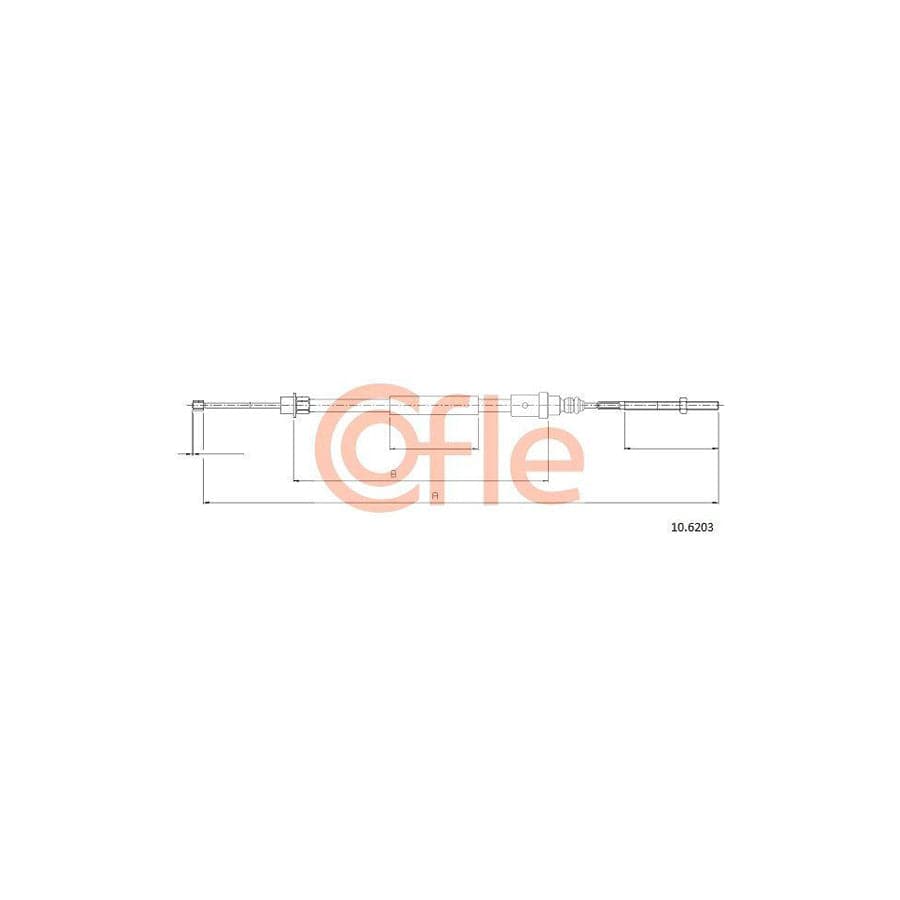 Cofle 92.10.6203 Hand Brake Cable For Peugeot 406