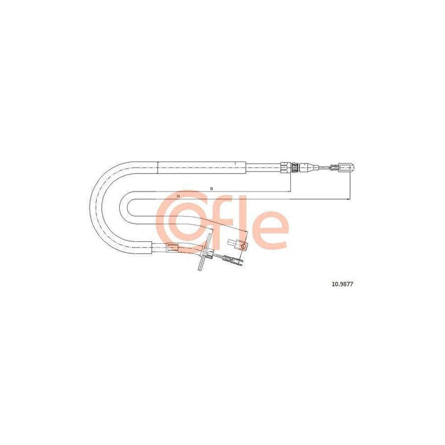 Cofle 10.9877 Hand Brake Cable Suitable For Mercedes-Benz Sprinter