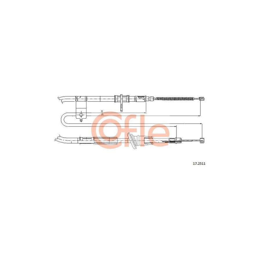 Cofle 92.17.2511 Hand Brake Cable