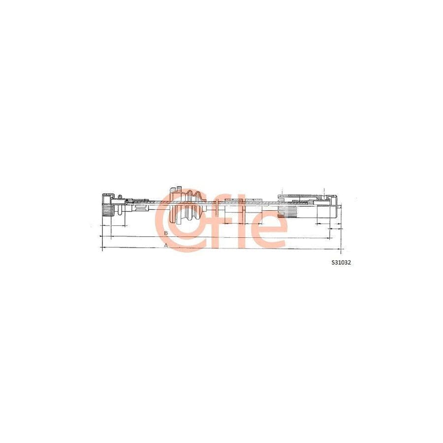 Cofle 92.S31032 Speedometer Cable For VW Passat