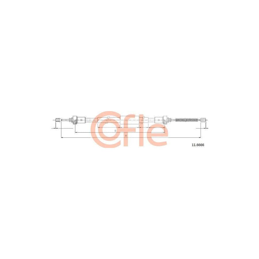 Cofle 11.6666 Hand Brake Cable