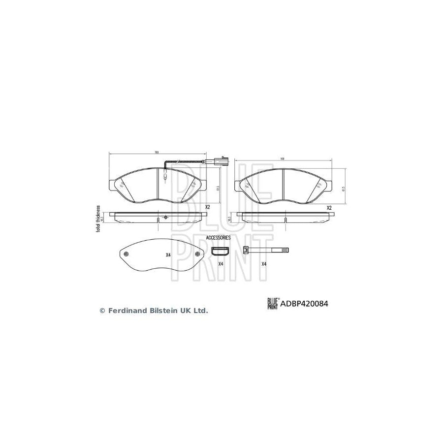 Blue Print ADBP420084 Brake Pad Set