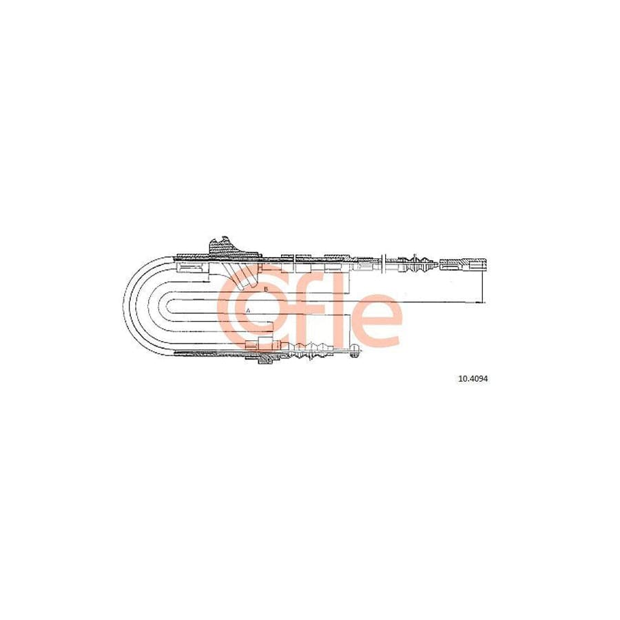 Cofle 10.4094 Hand Brake Cable For Audi 100