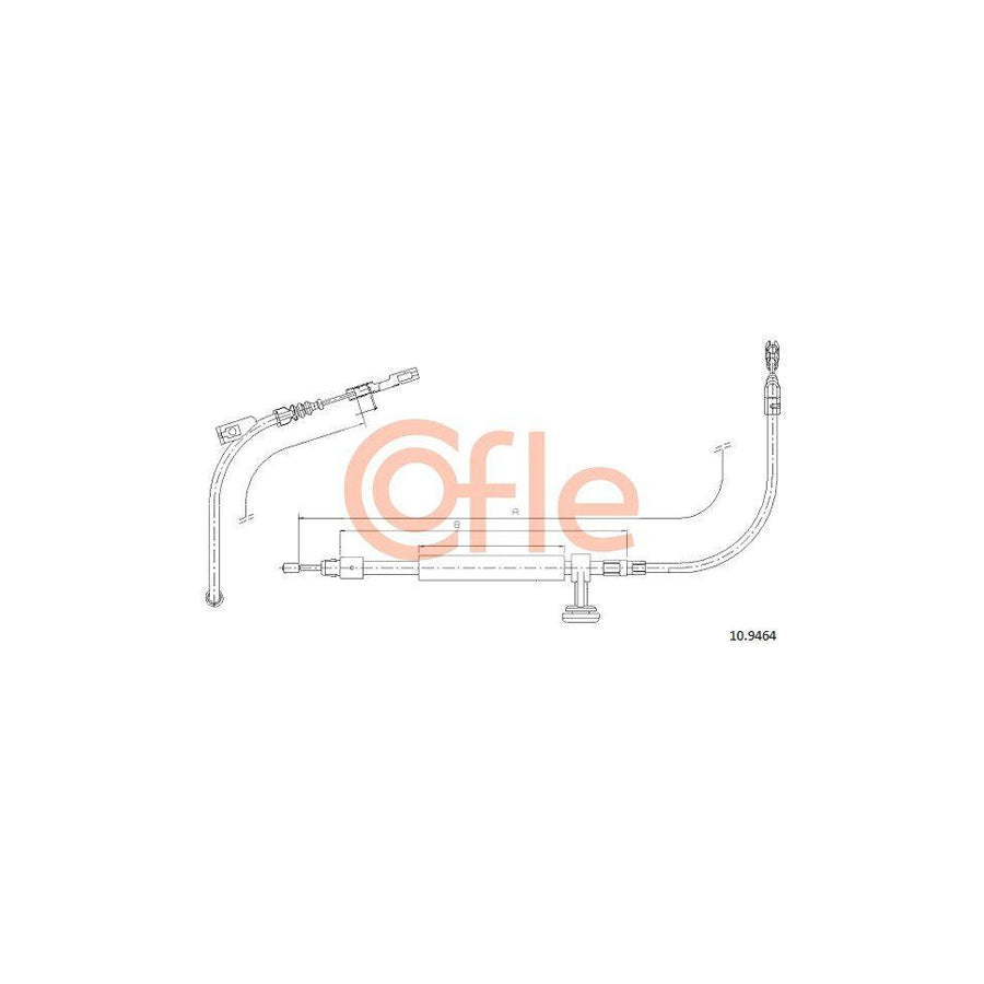 Cofle 92.10.9464 Hand Brake Cable