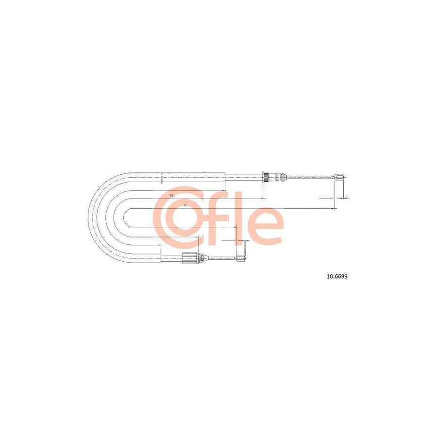 Cofle 10.6699 Hand Brake Cable