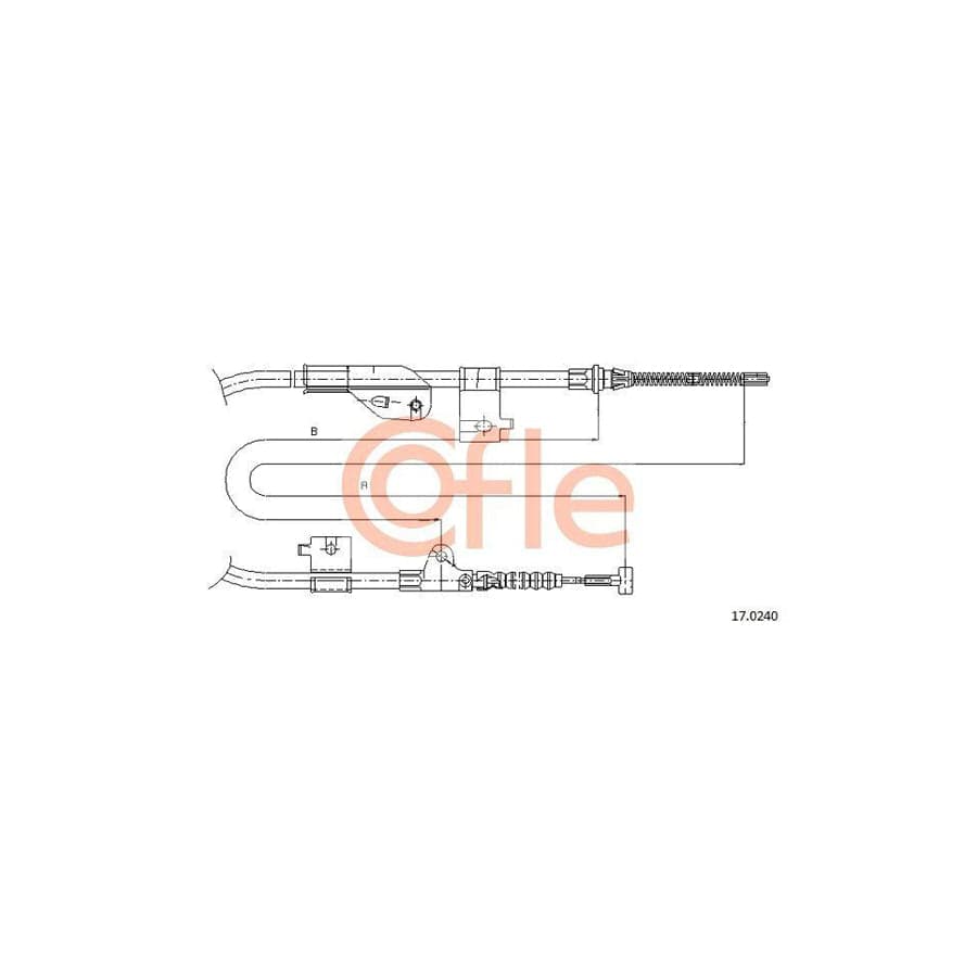 Cofle 17.0240 Hand Brake Cable For Nissan Primera