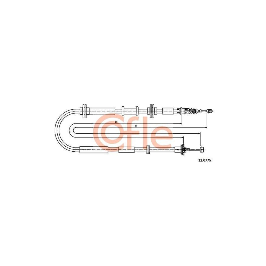 Cofle 92.12.0775 Hand Brake Cable For Fiat Tipo