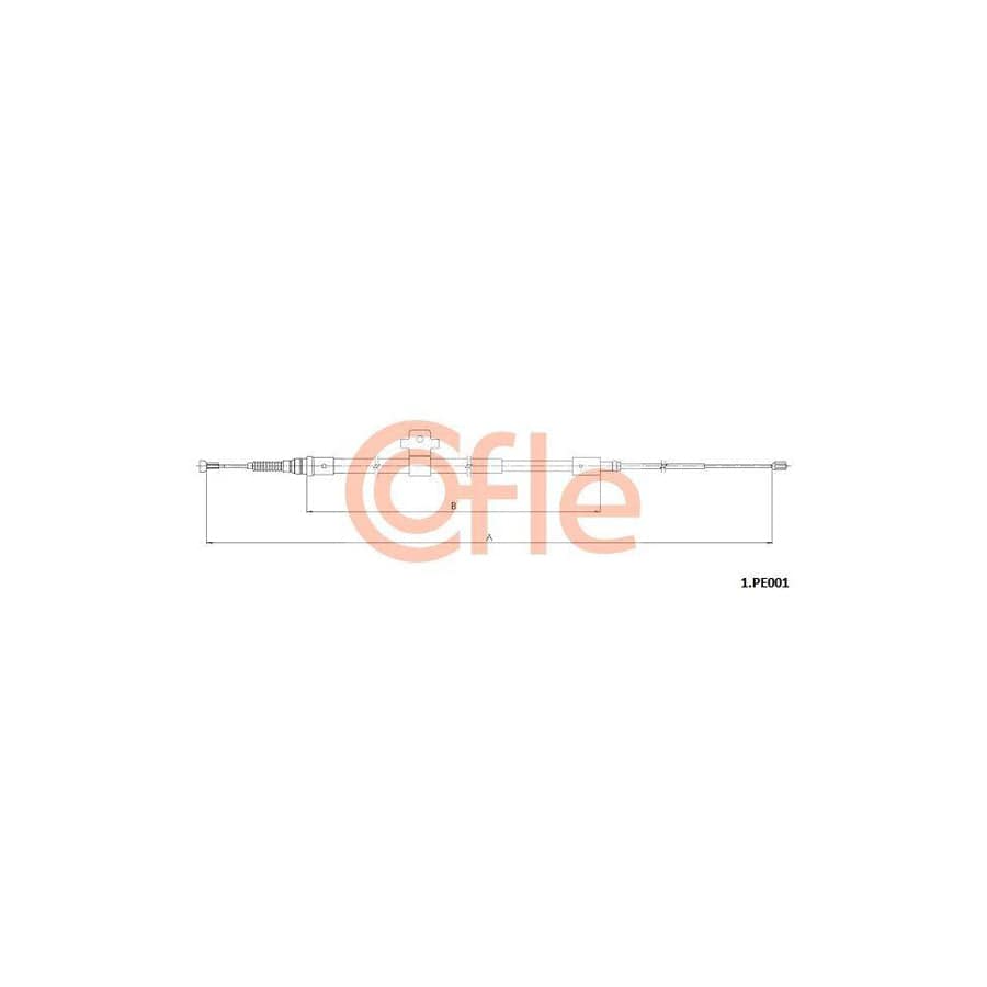 Cofle 92.1.Pe001 Hand Brake Cable For Peugeot 308 Ii Hatchback