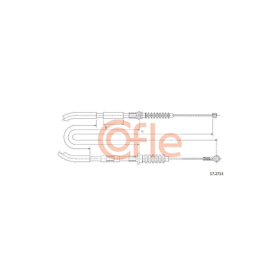 Cofle 17.2713 Hand Brake Cable For Isuzu Trooper