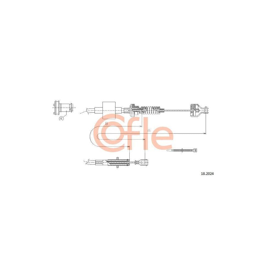 Cofle 92.18.0800 Cable, Manual Transmission For Nissan Cabstar E Platform / Chassis (Tl_, Vl_)