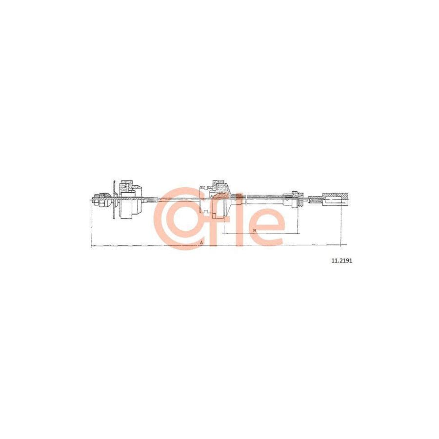 Cofle 92.11.2191 Clutch Cable For Citroën C15