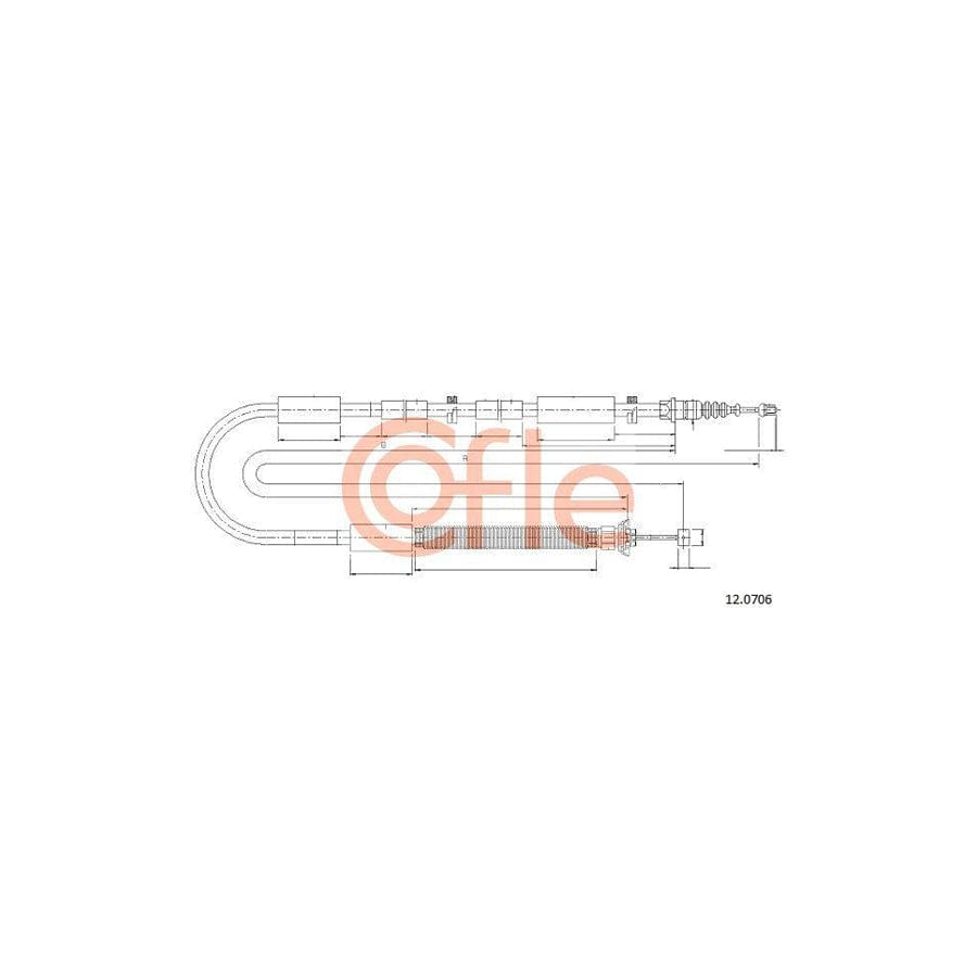 Cofle 12.0706 Hand Brake Cable