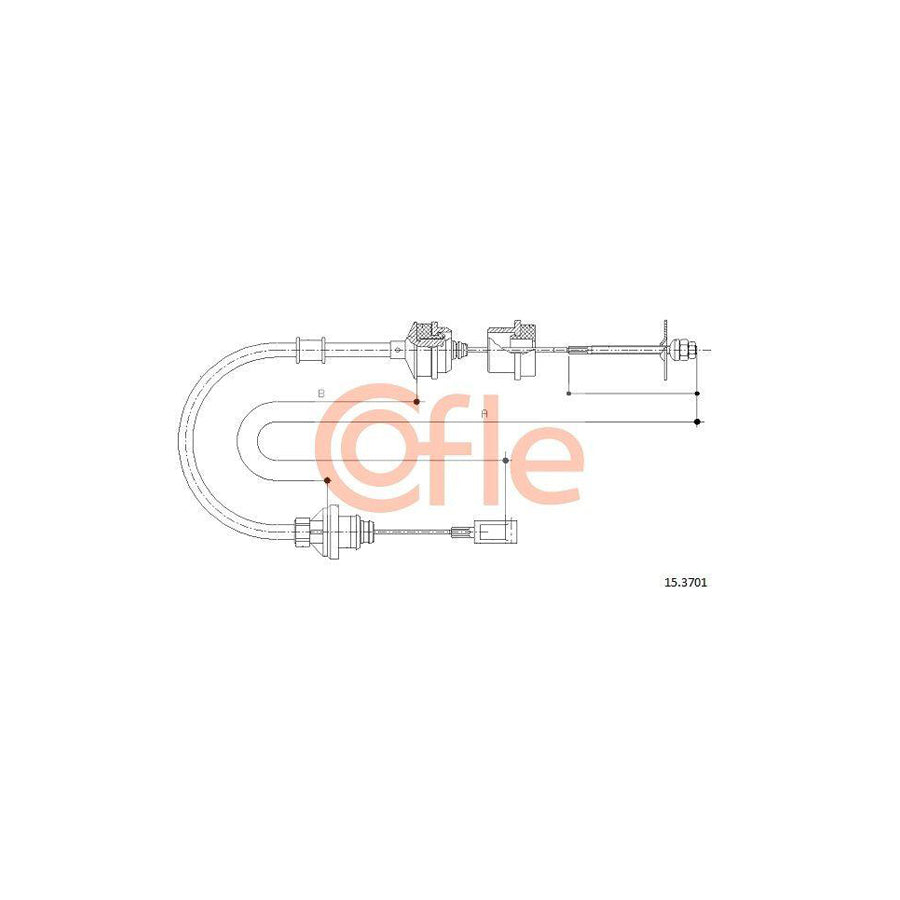 Cofle 15.3701 Clutch Cable For Fiat Ducato