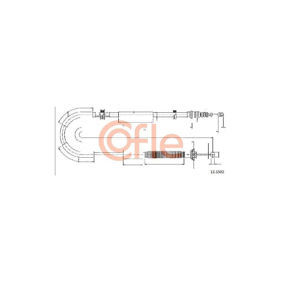 Cofle 12.1502 Hand Brake Cable For Lancia Delta Iii (844)