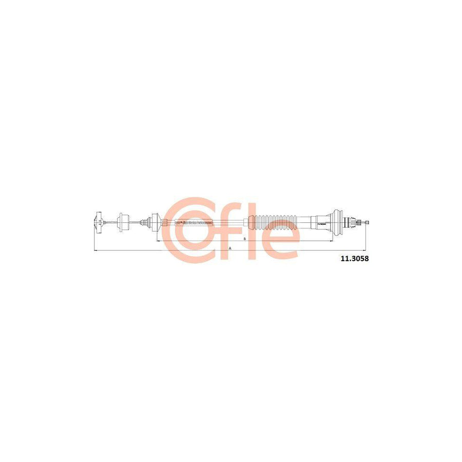 Cofle 92.11.3058 Clutch Cable For Peugeot 206