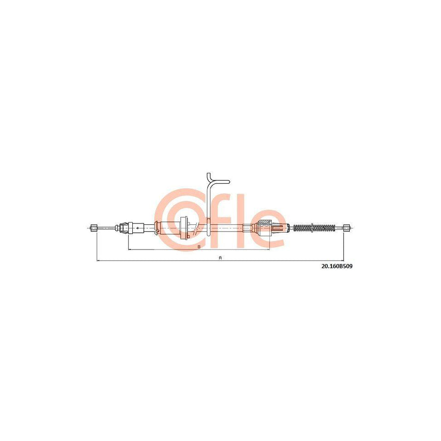 Cofle 92.20.160B509 Hand Brake Cable For Jeep Cherokee Iii (Kj)