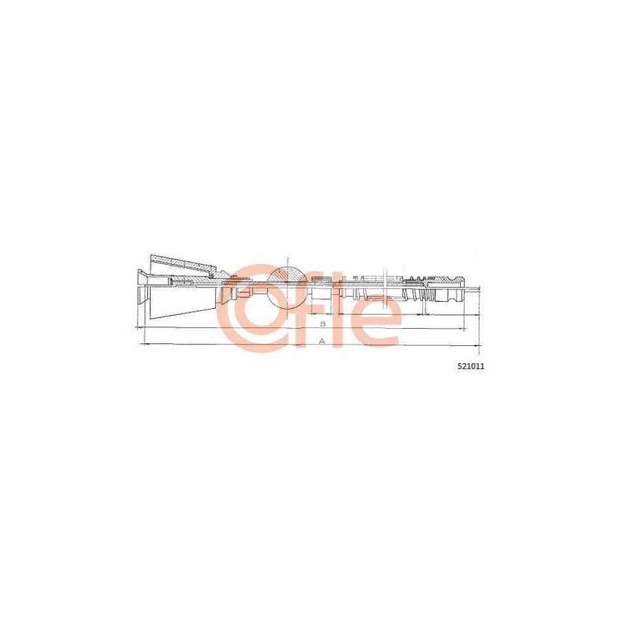 Cofle 92.S21011 Speedometer Cable For Peugeot 205