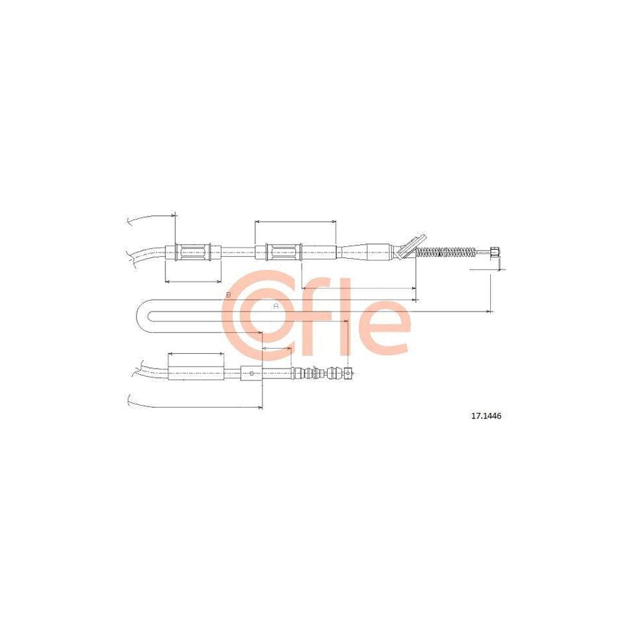 Cofle 17.1446 Hand Brake Cable For Toyota Corolla