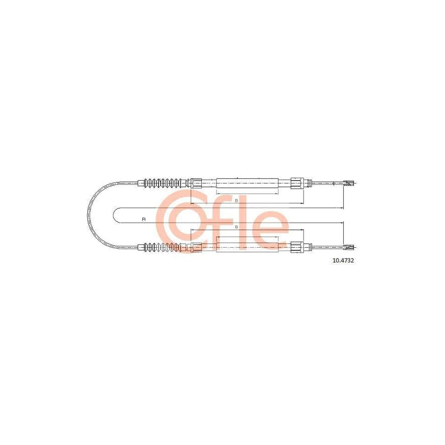 Cofle 92.10.4732 Hand Brake Cable