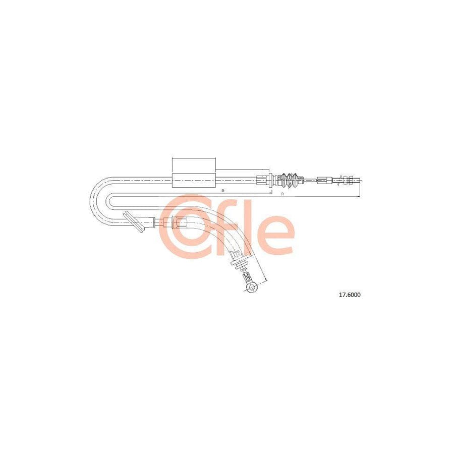 Cofle 17.6000 Hand Brake Cable For Kia Sedona